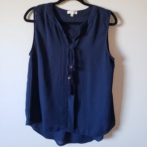 Lightly Used Sleeveless Navy Blue Blouse